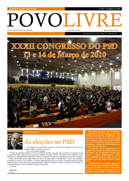 XXXII CONGRESSO DO PSD 13 E 14 De Março De 2010