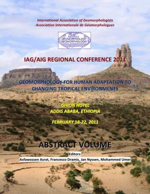 Abstract Volume of the IAG RCG-2011