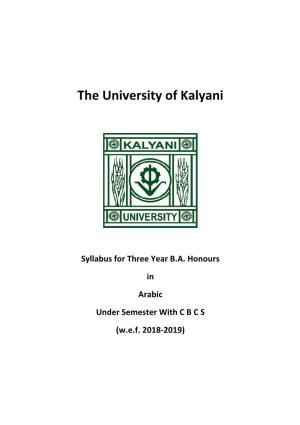 The University of Kalyani