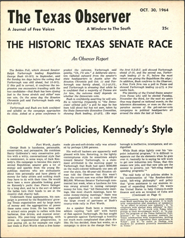 The Historic Texas Senate Race