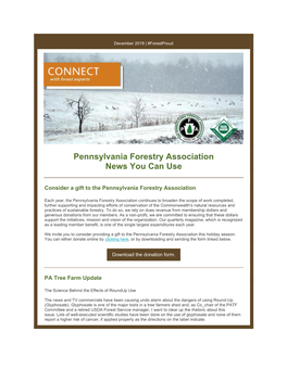Pennsylvania Forestry Association News You Can Use