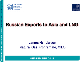 Russia Has Multiple Options for Gas Exports Via LNG and Pipeline