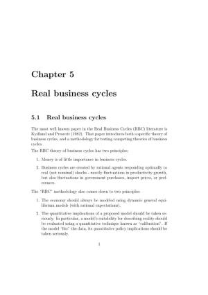 Chapter 5 Real Business Cycles