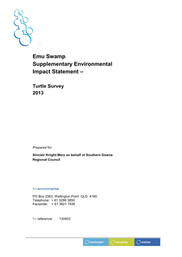 Emu Swamp Supplementary Environmental Impact Statement –
