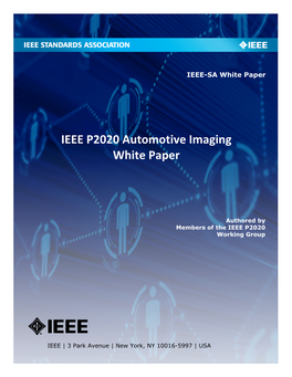 IEEE P2020 Automotive Imaging White Paper