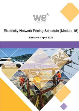 Electricity Network Pricing Schedule (Module 15)