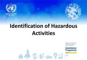 Montenegro Agenda Hazardous Activities