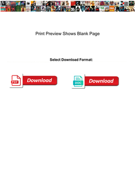 Print Preview Shows Blank Page