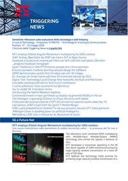 5G E Future Net NTT Employs Orbital Angular Momentum Multiplexing for 100G Wireless Una Nuova Modulazione Radio Permetterà Di Andare Ancora Più Veloci