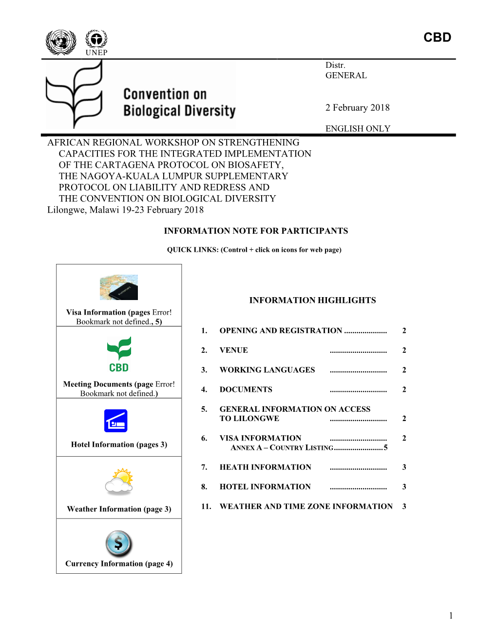 Information Note for Participants