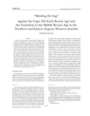 Against the Gaps: the Early Bronze Age and the Transition to the Middle Bronze Age in the Northern and Eastern Aegean/Western Anatolia