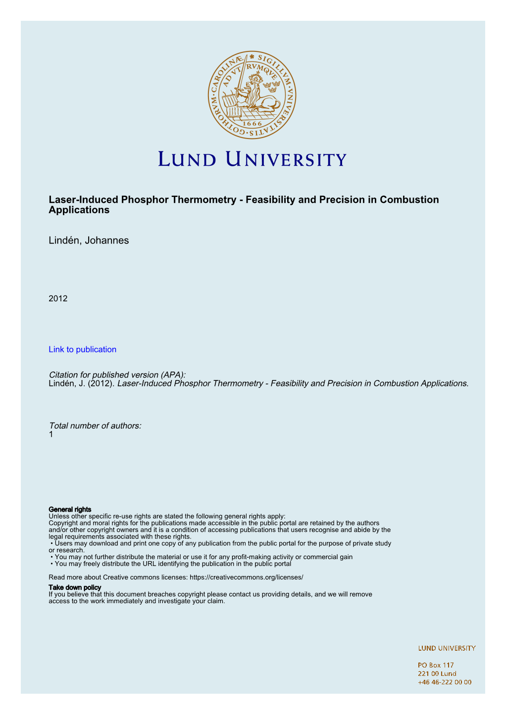 Laser-Induced Phosphor Thermometry - Feasibility and Precision in Combustion Applications