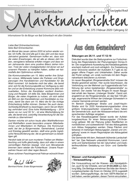 Bad Grönenbacher Marktnachrichten 2020-02