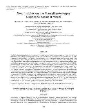 New Insights on the Marseille-Aubagne Oligocene Basins (France)