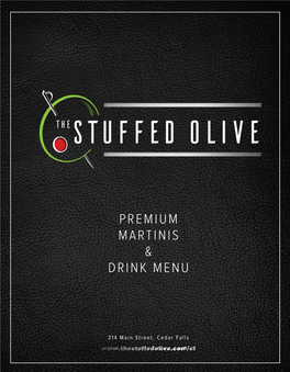 Premium Martinis & Drink Menu