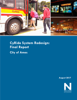 Cyride System Redesign: Final Report City of Ames