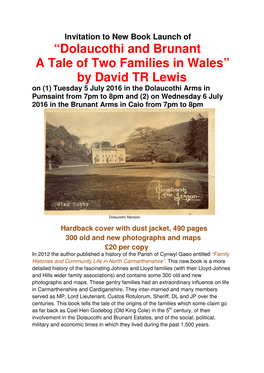 “Dolaucothi and Brunant a Tale of Two Families in Wales” by David