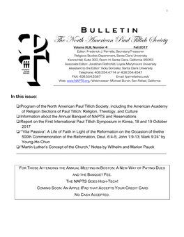 Fall 2017 Bulletin