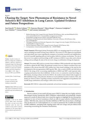 New Phenomena of Resistance to Novel Selective RET Inhibitors in Lung Cancer