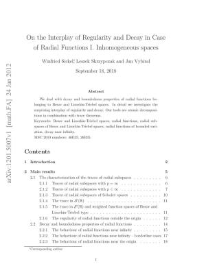 On the Interplay of Regularity and Decay in Case of Radial Functions II