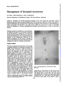 Management of Disrupted Sternotomy