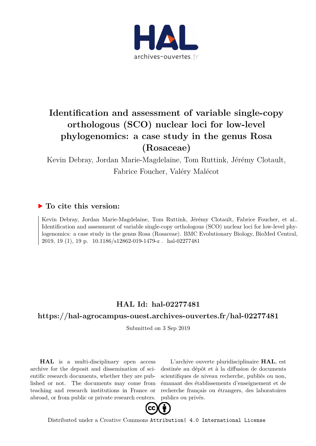 Identification and Assessment of Variable