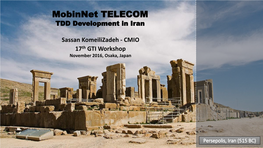 Mobinnet TELECOM TDD Development in Iran