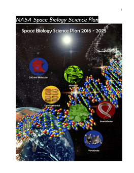 NASA Space Biology Science Plan