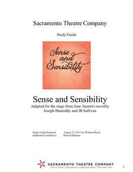 Sense and Sensibility Adapted for the Stage from Jane Austen's Novel by Joseph Hanreddy and JR Sullivan