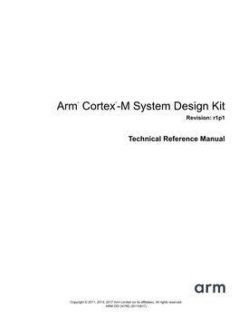 Arm Cortex-M System Design Kit Technical Reference Manual