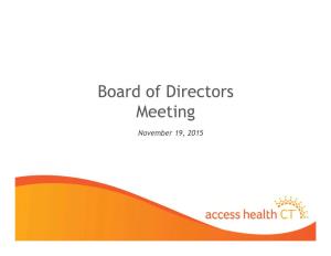Board of Directors Meeting