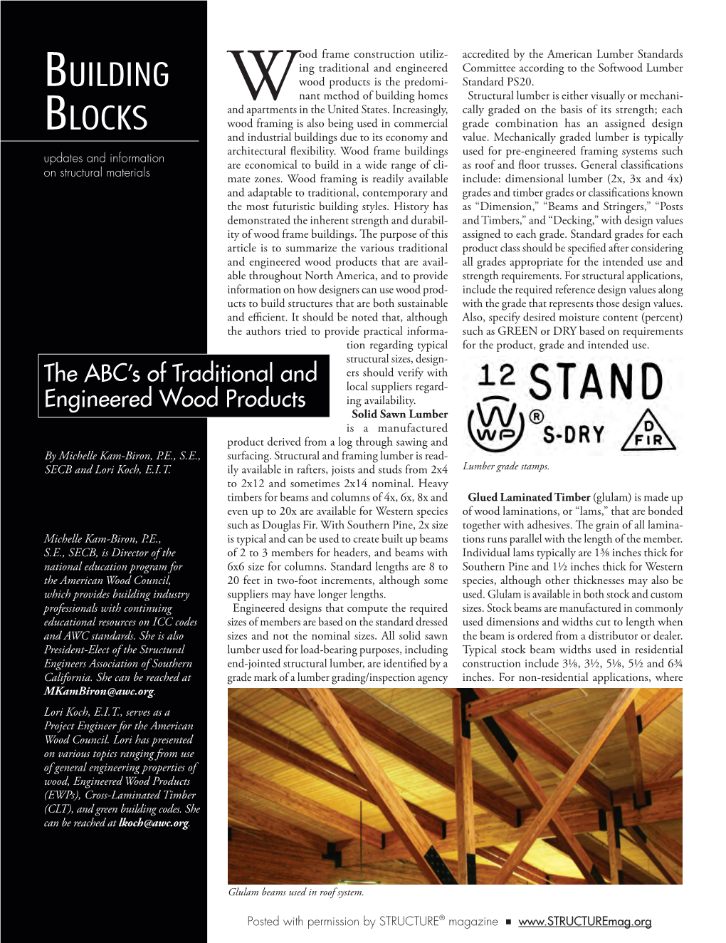 The ABC's of Traditional and Engineered Wood Products