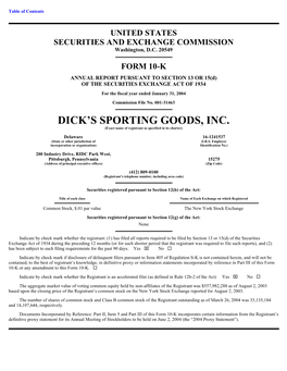 Dick's Sporting Goods, Inc