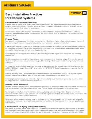 Best Installation Practices for Exhaust Systems