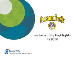 2019 Sustainability Report from Annie's