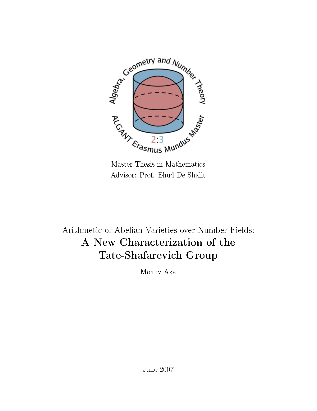 A New Characterization of the Tate-Shafarevich Group