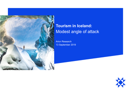 Tourism in Iceland: Modest Angle of Attack