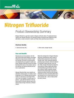 Nitrogen Trifluoride Product Stewardship Summary