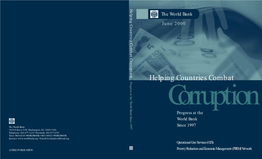 Helping Countries Combat Corruption the World Bank June 2000