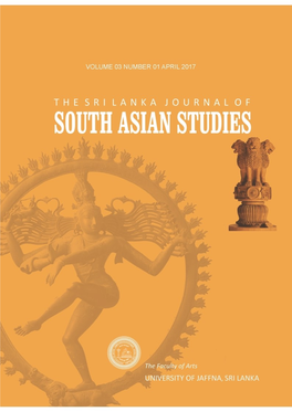 Sri Lanka Journal of South Asian Studies Vol. 3