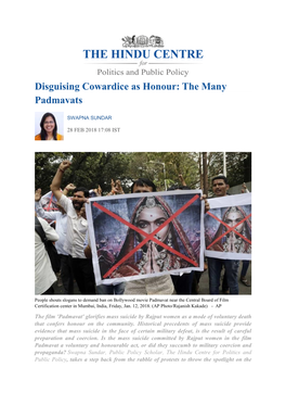 Disguising Cowardice As Honour: the Many Padmavats