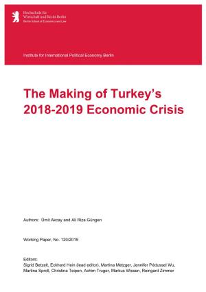The Making of Turkey's 2018-2019 Economic Crisis