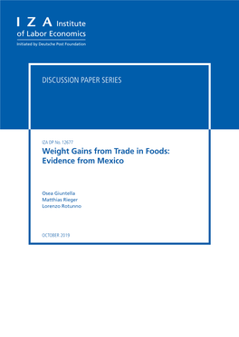 Weight Gains from Trade in Foods: Evidence from Mexico