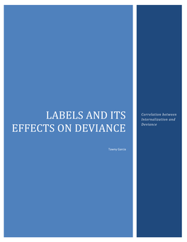 Labels and Its Effects on Deviance