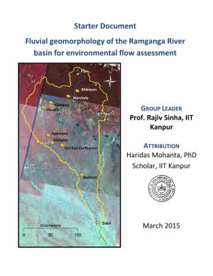 Starter Document Ial Geomorphology of the Ramganga River Asin For