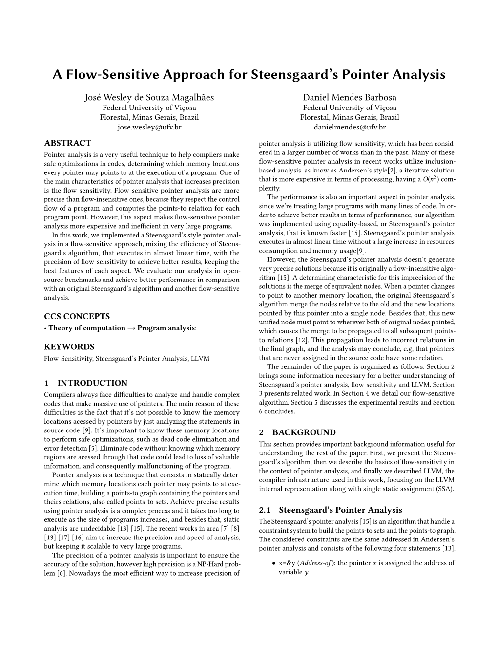 A Flow-Sensitive Approach for Steensgaard's Pointer Analysis