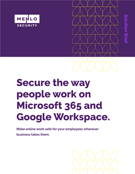 Secure the Way People Work on Microsoft 365 and Google Workspace