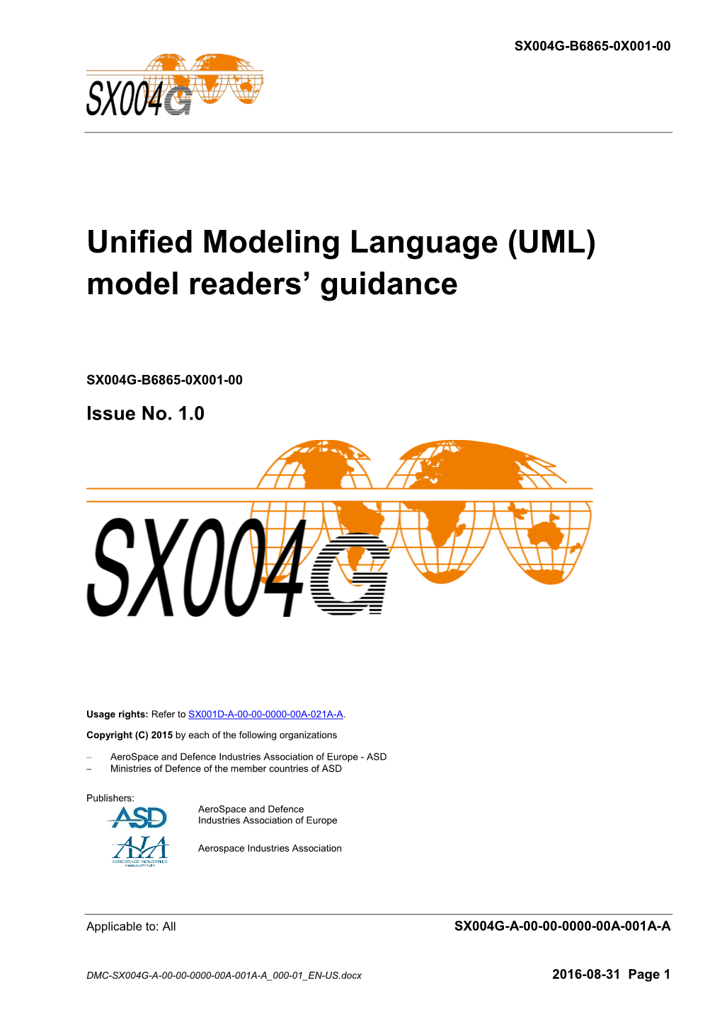 Unified Modeling Language (UML) Model Readers’ Guidance