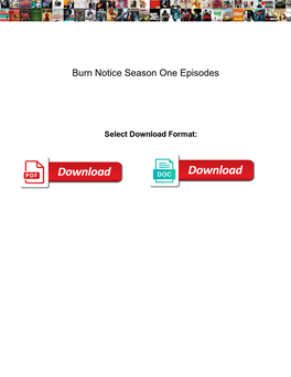 Burn Notice Season One Episodes