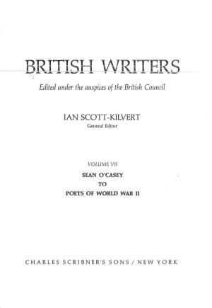 British Writers, V. 7